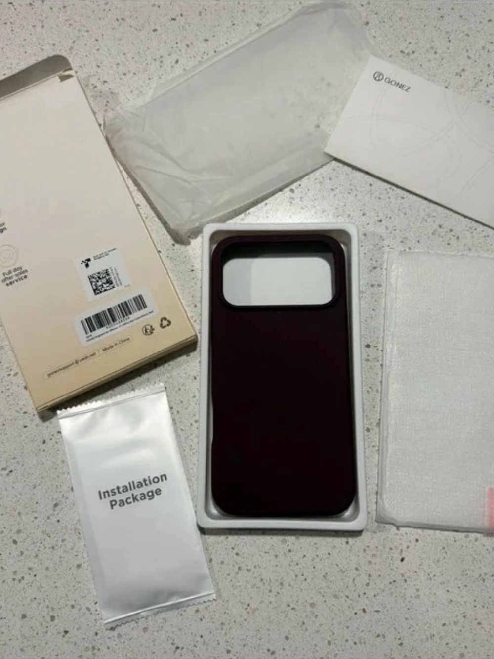 iPhone 17/18 Pro Max Slim Protective Phone Case - Burgundy